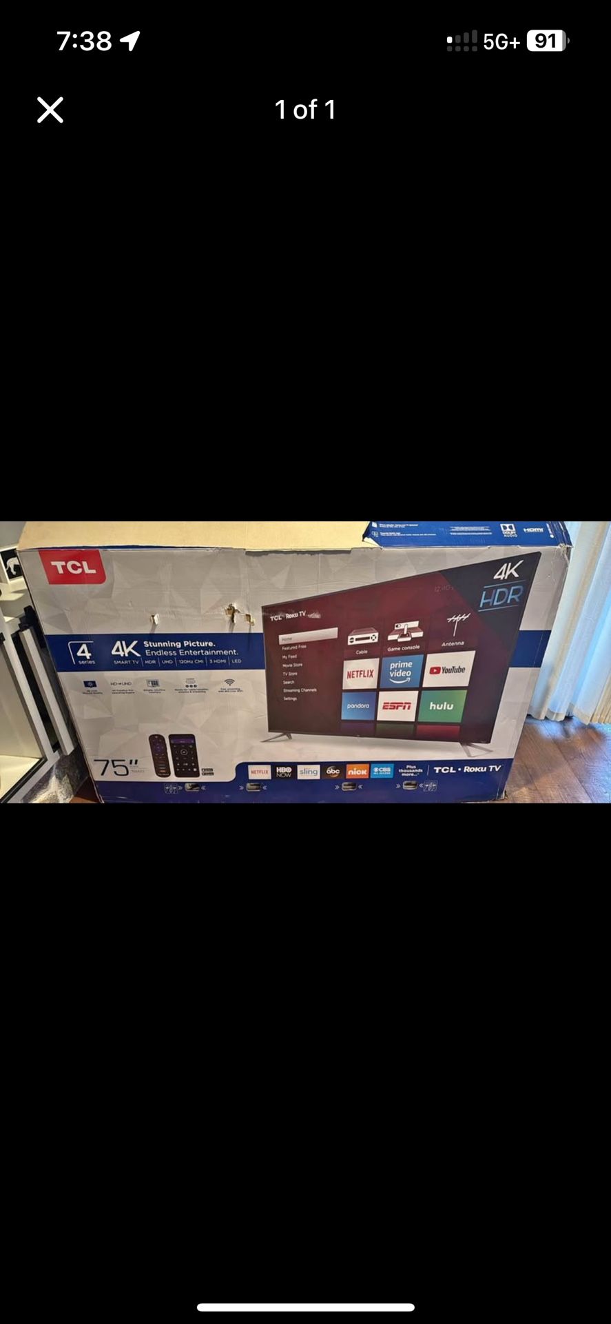 TCL 75” TV