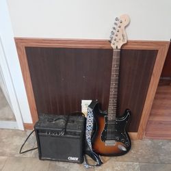 Electric Guitar And Amp.