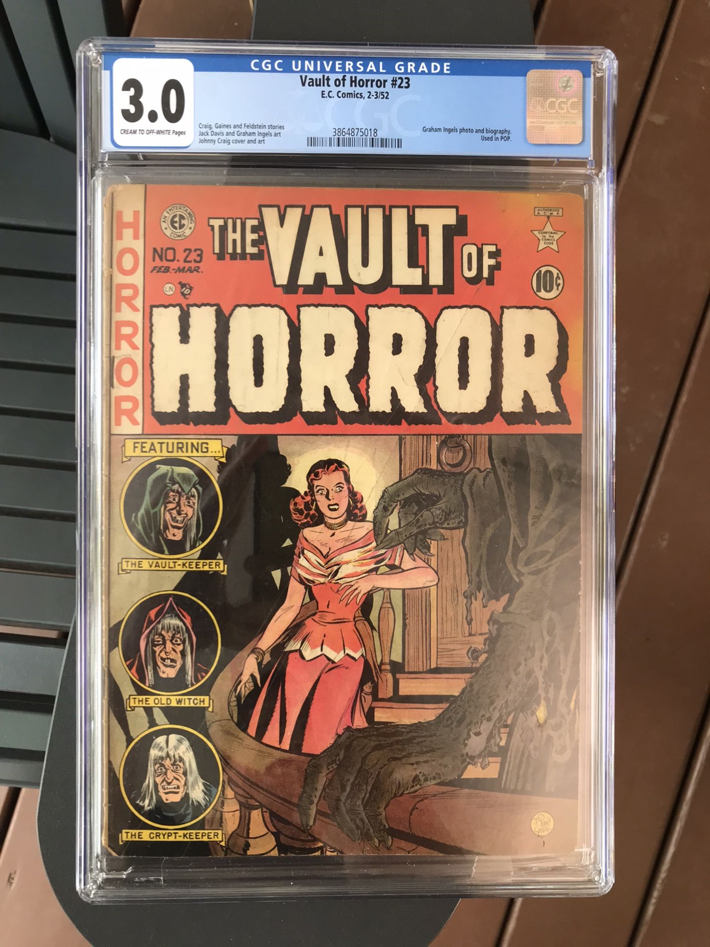 Vault of Horror #23 (1952) CGC 3.0 — Johnny Craig Cir; Graham Ingels Profile