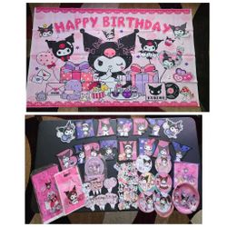 Kuromi Balloons Kuromi Backdrop Kuromi Decorations Sanrio Hello Kitty