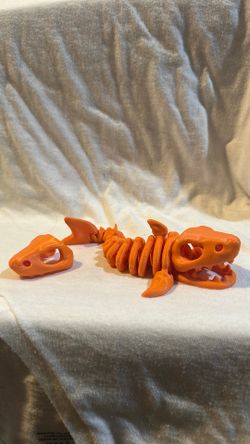 3-D print skeleton, shark 3-D print skeleton, shark