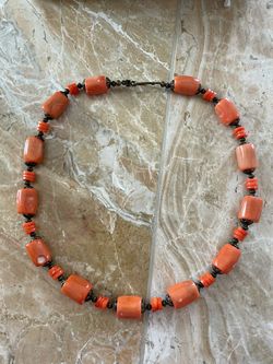 Red coral necklace