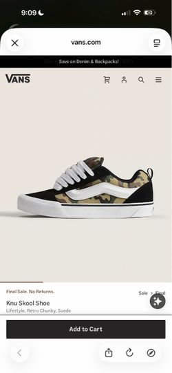 New!!!Vans Knu Skool Camo Suede Sneakers