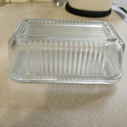 Glass Butter Dish 