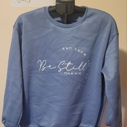 Blue Crewneck Sweatshirt - Size M (0319)