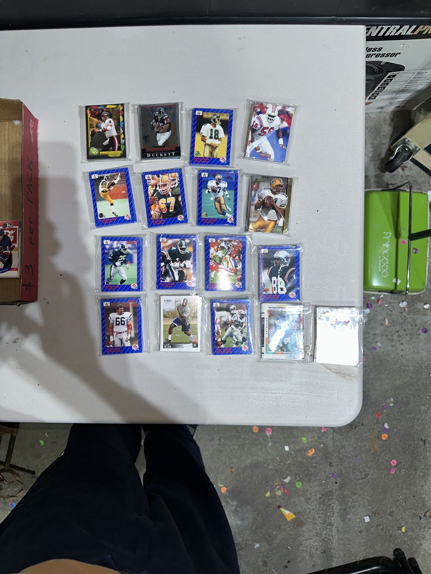 One Hundred Football Trading Cards
