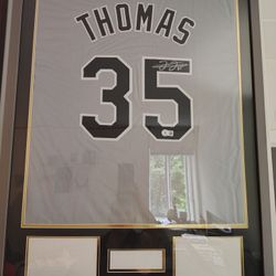 Hall Of Famer Frank Thomas Framed Autographed Chicago White Sox Jersey