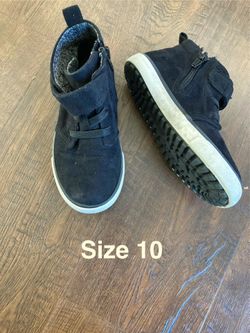 Black suede Cat & Jack Boots …. Read Description
