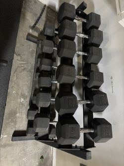 Dumbbells & rack