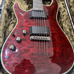 Shector Hellraiser C-1 Left-Handed Electric Guitar Black Cherry