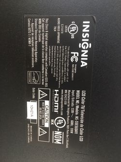Insignia 55” lcd tv. Use for parts. Cracked screen