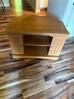MISSING - Sauder Corner Hardwood Media Console