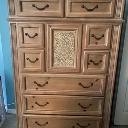 10 Drawer Solid Wood Armoire 