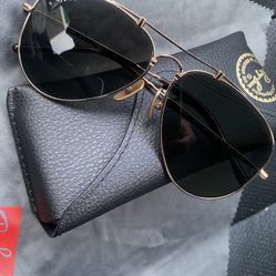 Gold Ray Ban Avatar Frame 