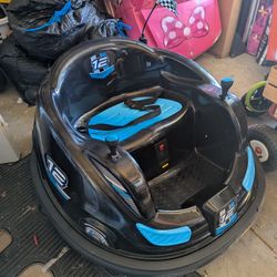 Flybar Electric Bumper Car Ride-On Toy Black Blue