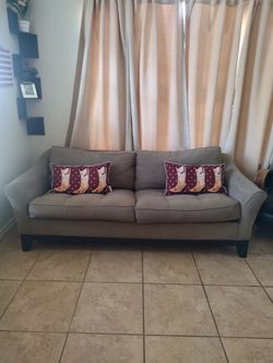 Cindy Crawford suede couch