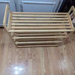 4 Bamboo Tier Shoe Storage Rack