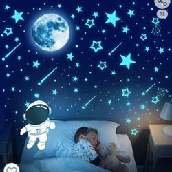 1220PCS Glow in The Dark Stars, Glow in The Dark Stars for Ceiling, Glow in The Dark Stickers for Bedroom Decor Wall Decals, Luminous Ceiling Stars fo