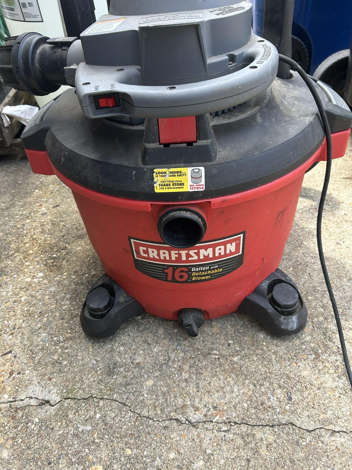 16 Gallon Craftsman Wet Vac