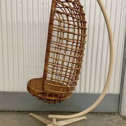 MCM 1970s Rattan and Iron Hanging  pod Chair ( checkout my other listings)