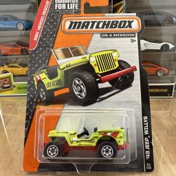 🇺🇸 MATCHBOX MATTEL 2013 - Life Guard 1943 ‘43 Jeep Willys - 94/120 - Die Cast Toy 🇺🇸