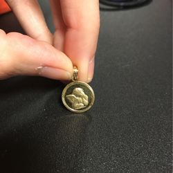 14 karat gold angel charm