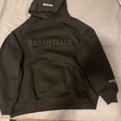 essentials hoodies black small