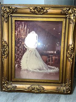 Vintage Gilt Carved Wood Frame: Ornate Regency Gold Art Frame