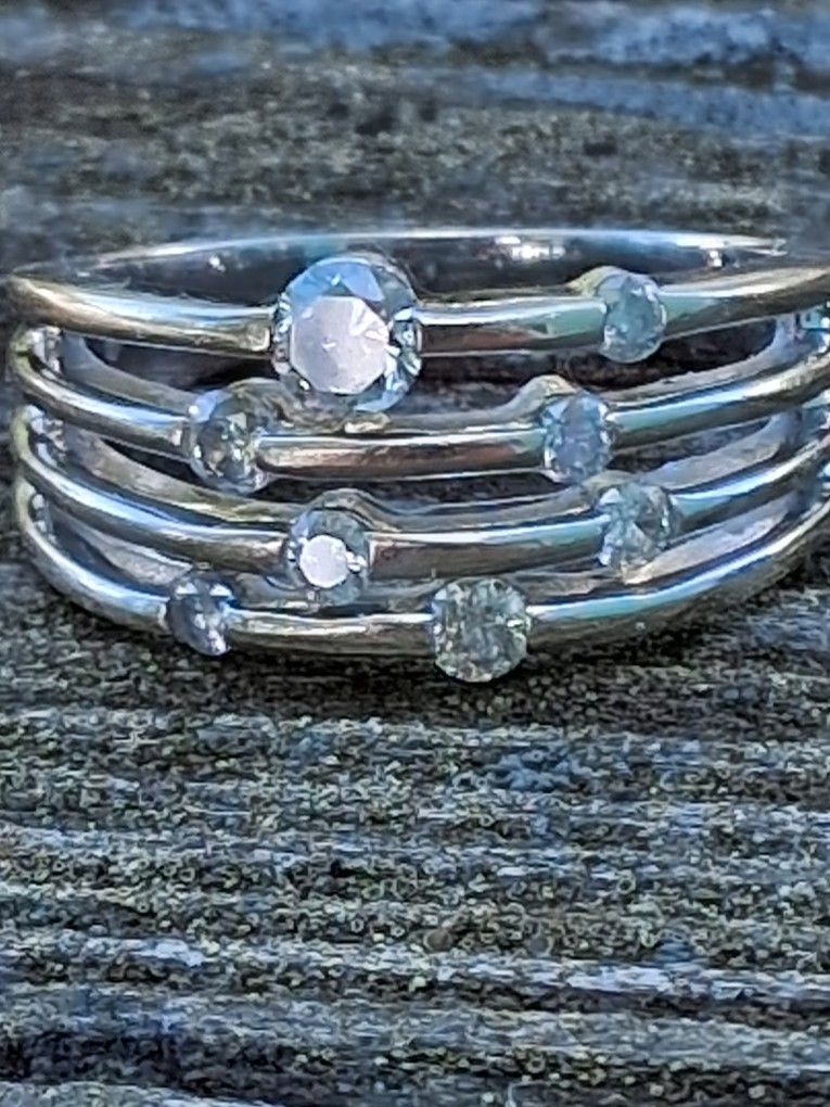 3/4Ct Natural Diamond Ring 14kwg