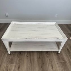 Wood coffee table