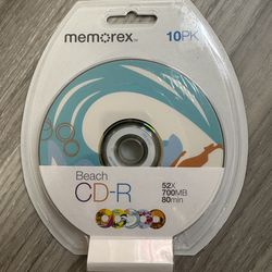 Memorex CD-R 10 Pack Beach Theme - Recordable CD-R.