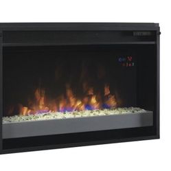 $210, ClassicFlame 26EF031GRp-201 26 Contemporary Electric Fireplace  Insert with Safer Plug (regular price $599)missing remote for Sale in  Fresno, CA - OfferUp