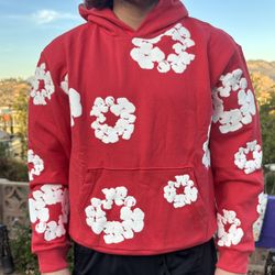 Red Denim Tears The Cotton Wreath Sweatshirt Brand New