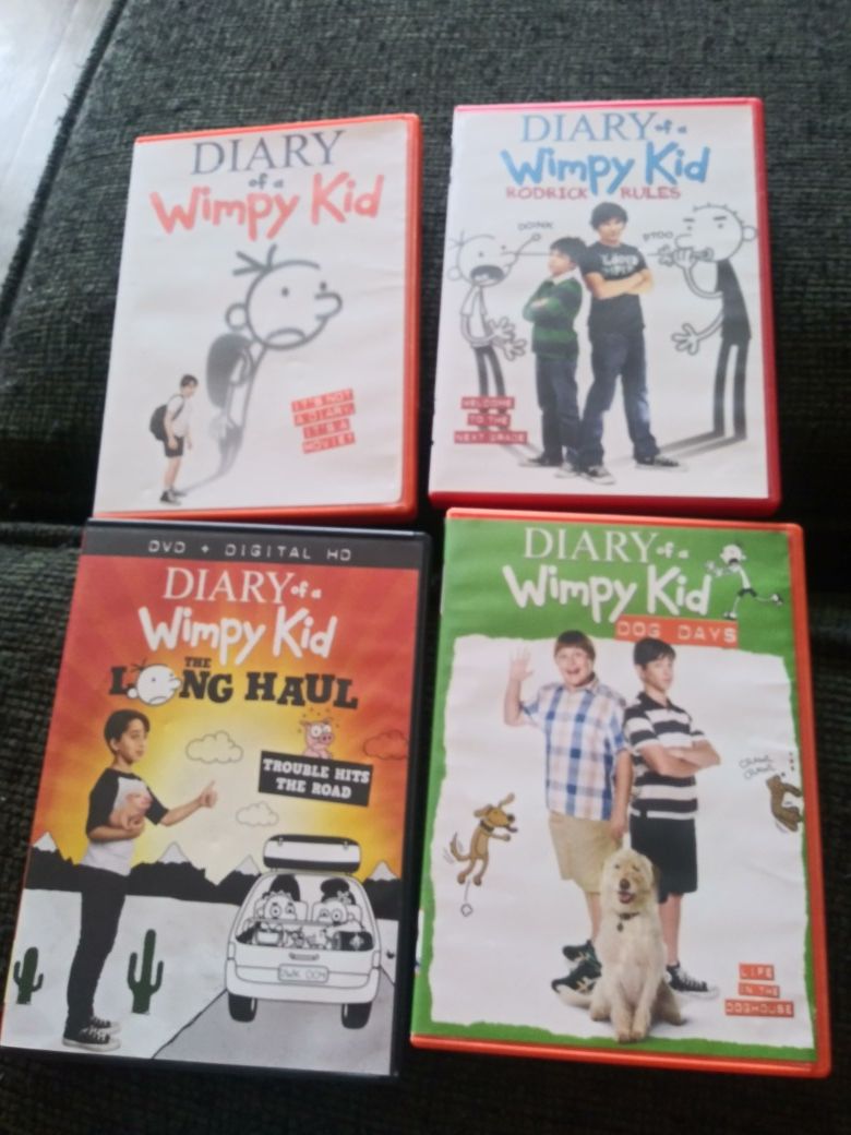 Diary of a Wimpy Kid collection 1 through 4 $5