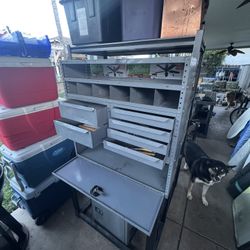 metal cargo van shelving unit