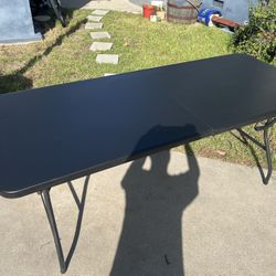 Cosco 6 Ft. Black Folding Table with Handle