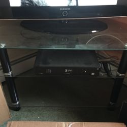 3 Tiered Glass Corner Table TV Stand