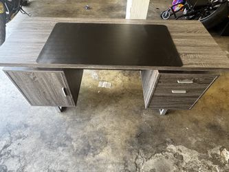 Grey Wood Office Desk
