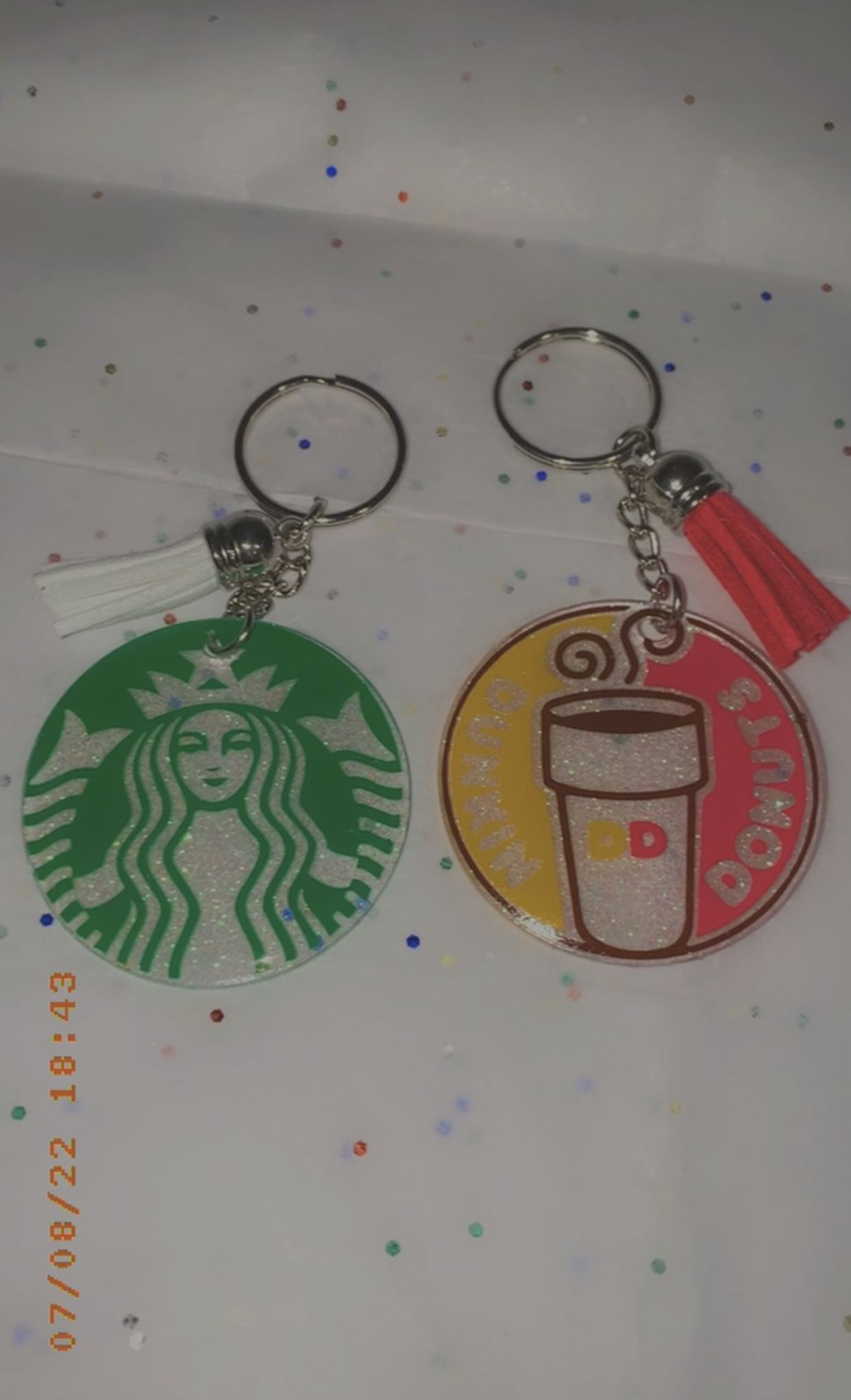 Starbucks/Dunkin Coffee Keychains