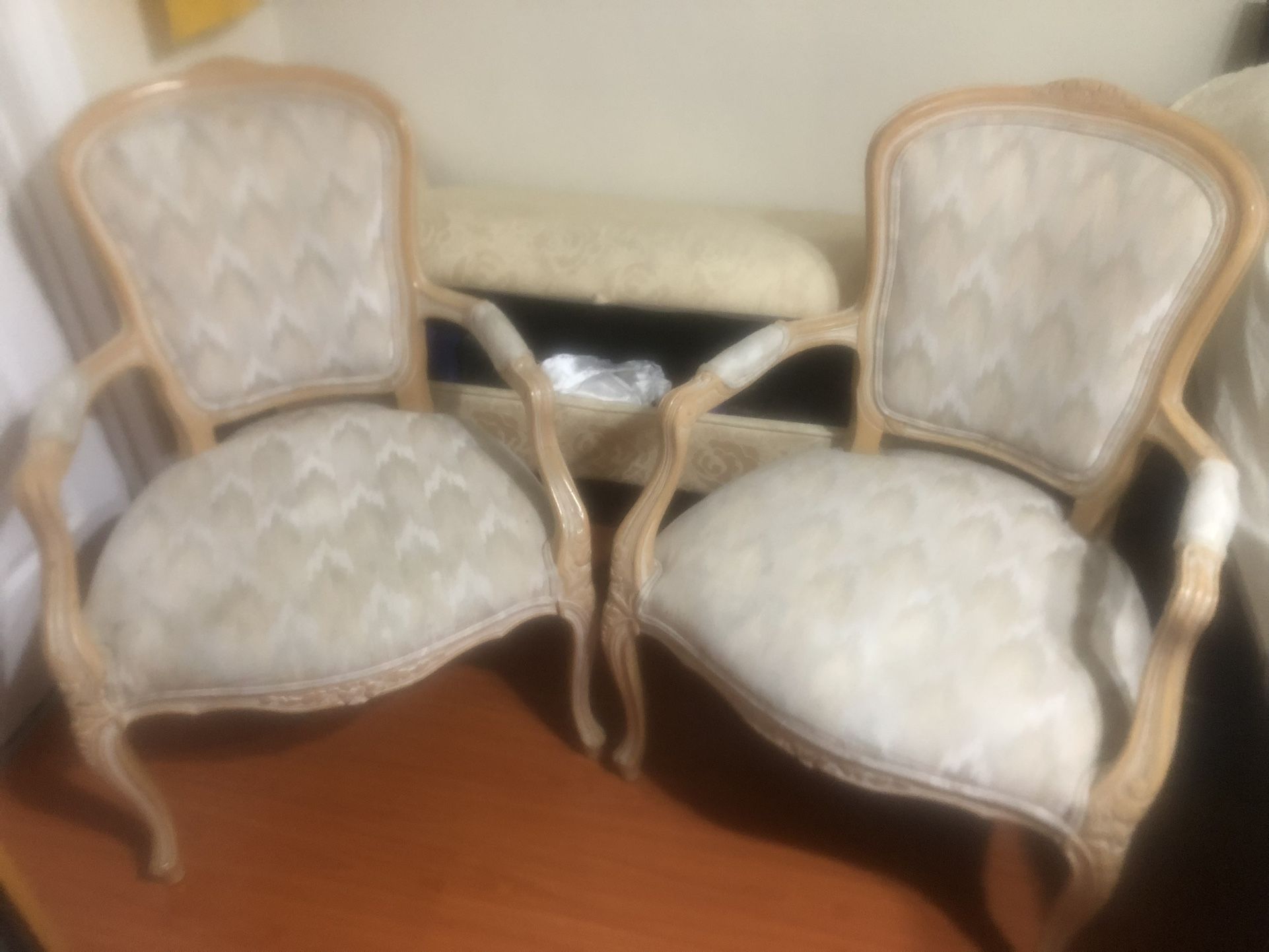 Vintage Chair And Bench Set