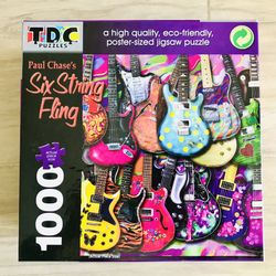 TDC Paul Chase's Six String Fling 1000 Piece Jigsaw Puzzle New Unopened Complete