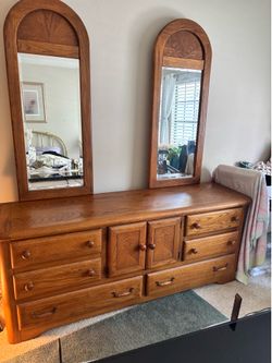 Triple Dresser Solid Oak