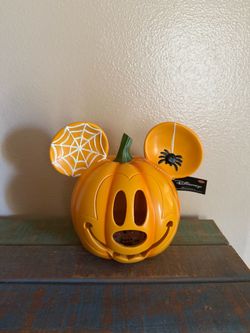 Celebrate Home Halloween Disney Mickey Mouse Pumpkin LED Table Decor