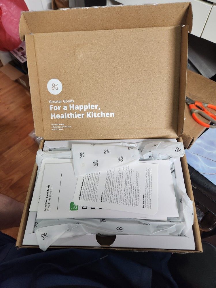 **Greater Goods Food Scale – Pearl Gray, Brand New**