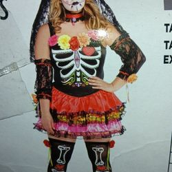 Day Of The Dead Costume.. Dress And Sleeves Only