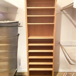 High-Quality Solid Wood Closet Shelving Unit 10-Shelves Bookcase (2 AVAILABLE)