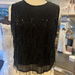 Crop Top With Fringe L