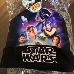 NEW STAR WARS BOYS BEANIE HAT,  Double Sided pic -click On Pics To Enlarge 