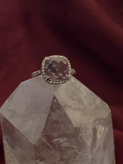 Handmade Natural Amethyst Sterling Silver Ring #6