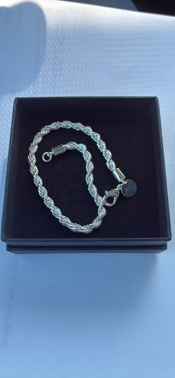 925 Sterling Silver Twisted Rope Bracelet